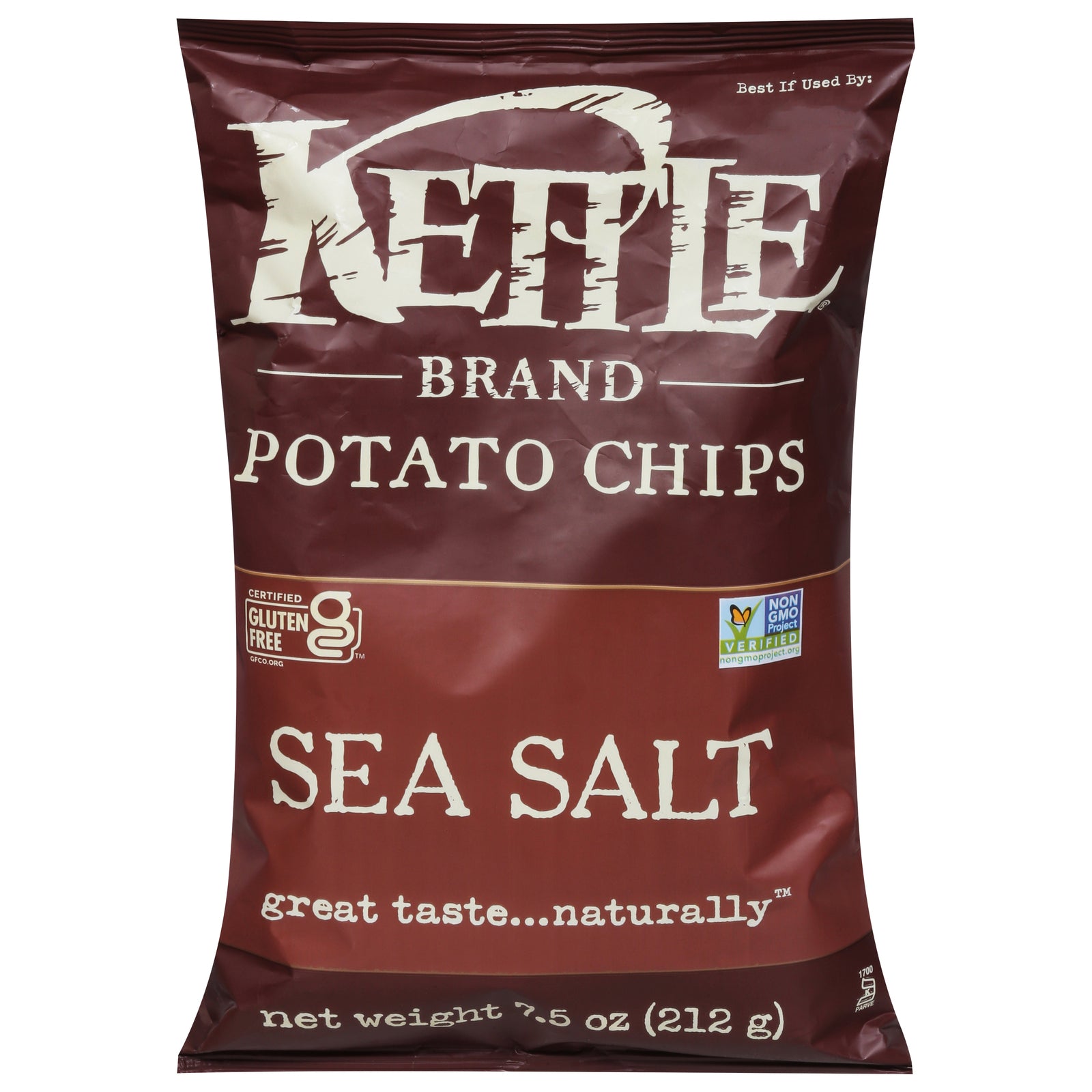 Kettle Brand - Potato Chips Sea Salt - Case Of 12-7.5 Oz - GreatEagleInc