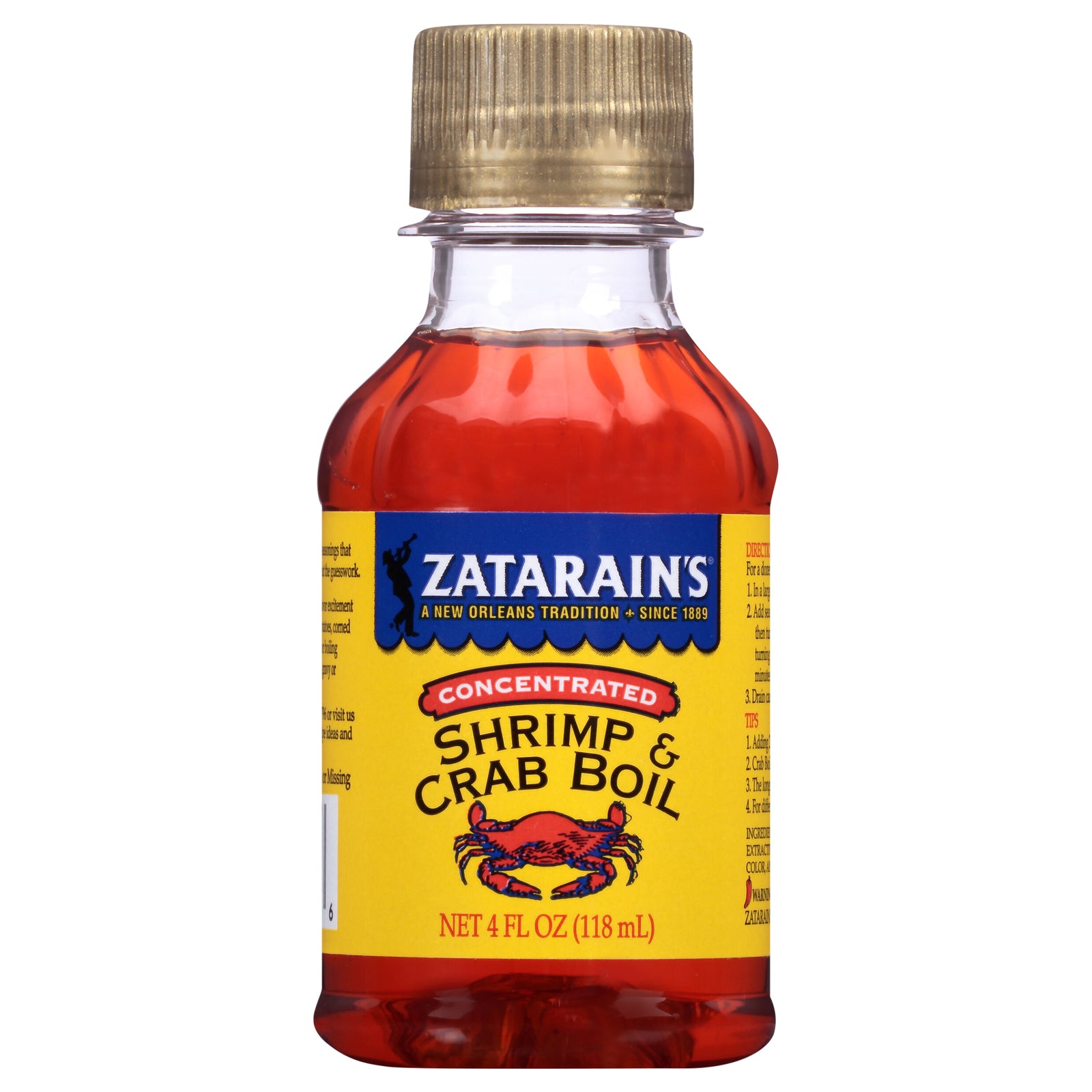 Zatarain's - Crab Boil Liquid - Case Of 6 - 4 Oz - GreatEagleInc