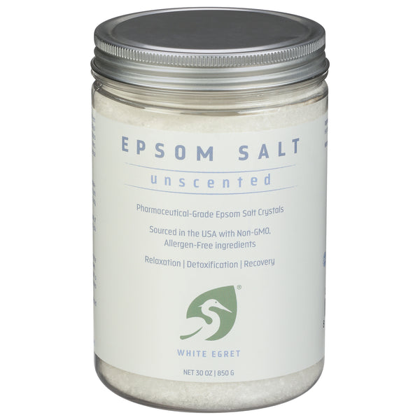 White Egret - Epsom Salt Unscented - 1 Each - 30 Oz - GreatEagleInc