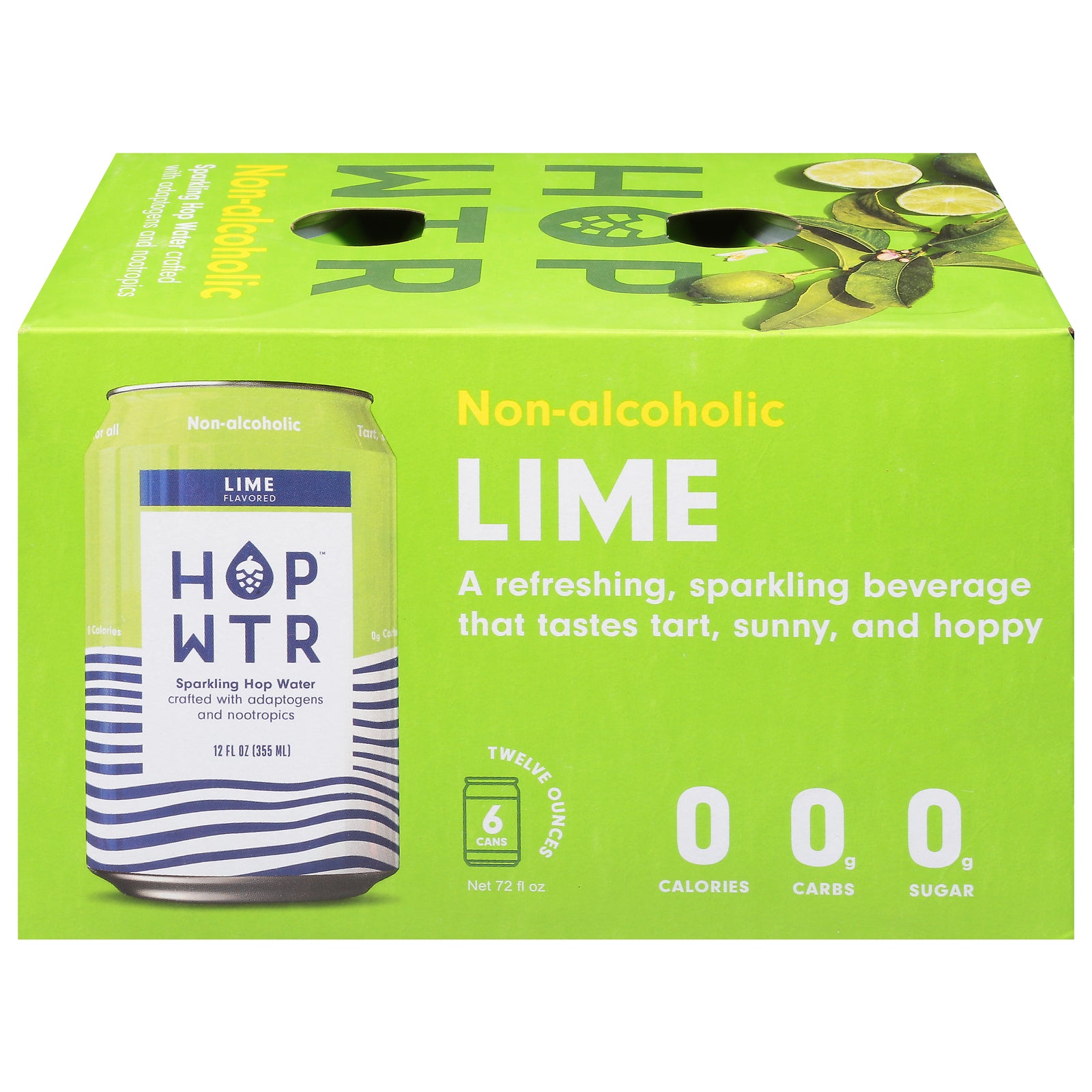 Hop Water - Hop Water Spk Lime 6pk - Case Of 4-6/12 Fz - GreatEagleInc