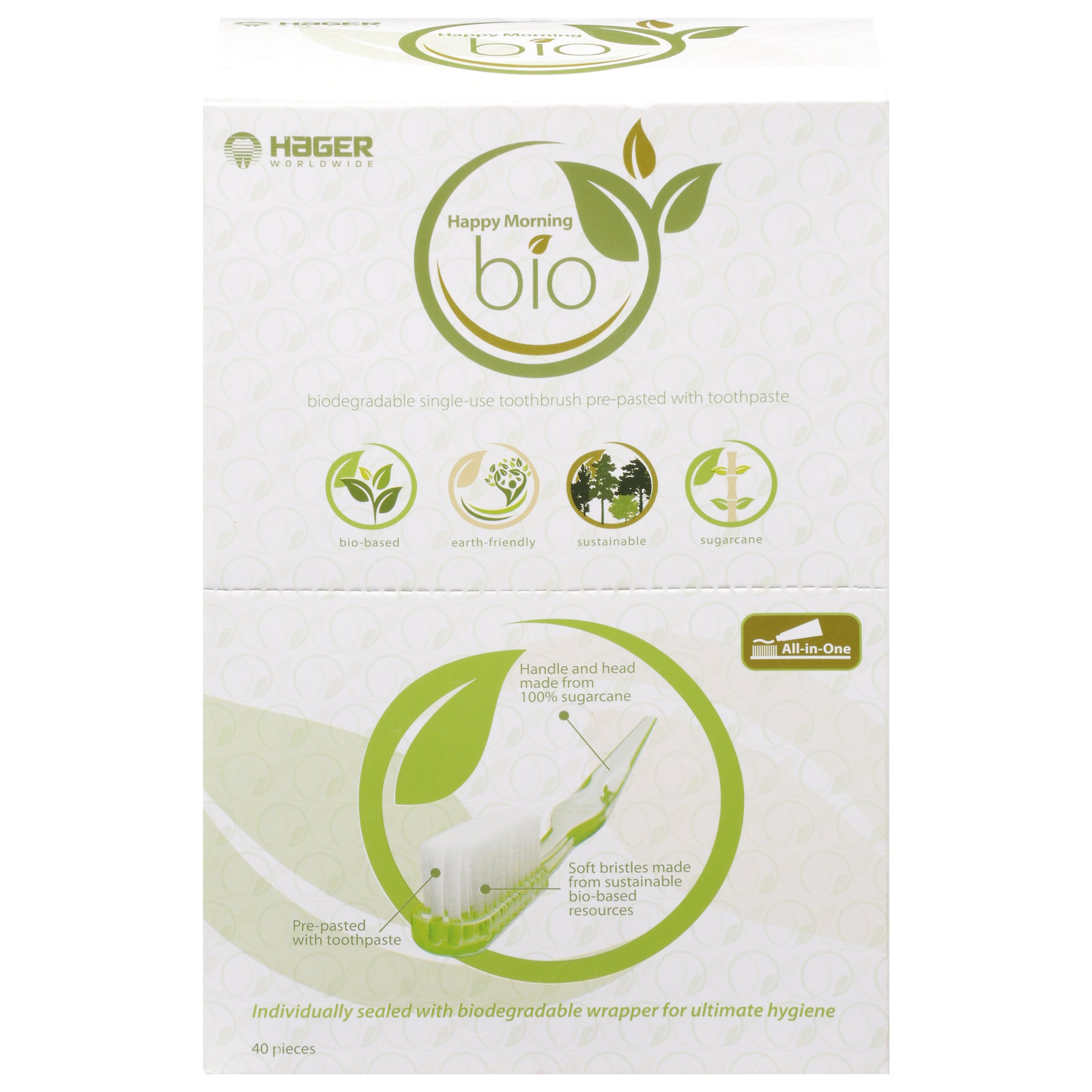 Hager Pharma - Tbrsh Hpy Mrng Bio 40 Ct - 1 Each-ct - GreatEagleInc