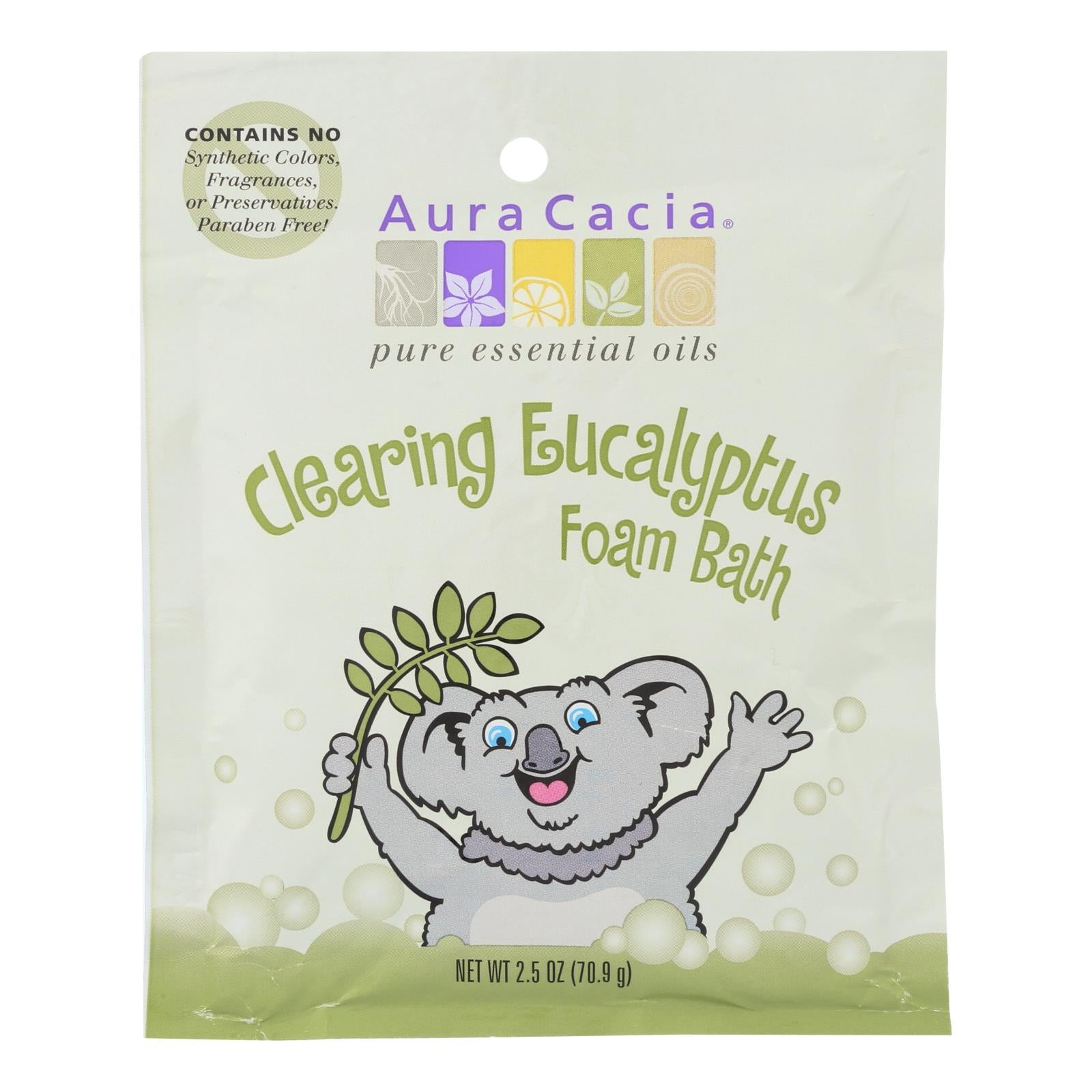 Aura Cacia Clearing Foam Bath - Eucalyptus - Case Of 6 - 2.5 Oz - GreatEagleInc