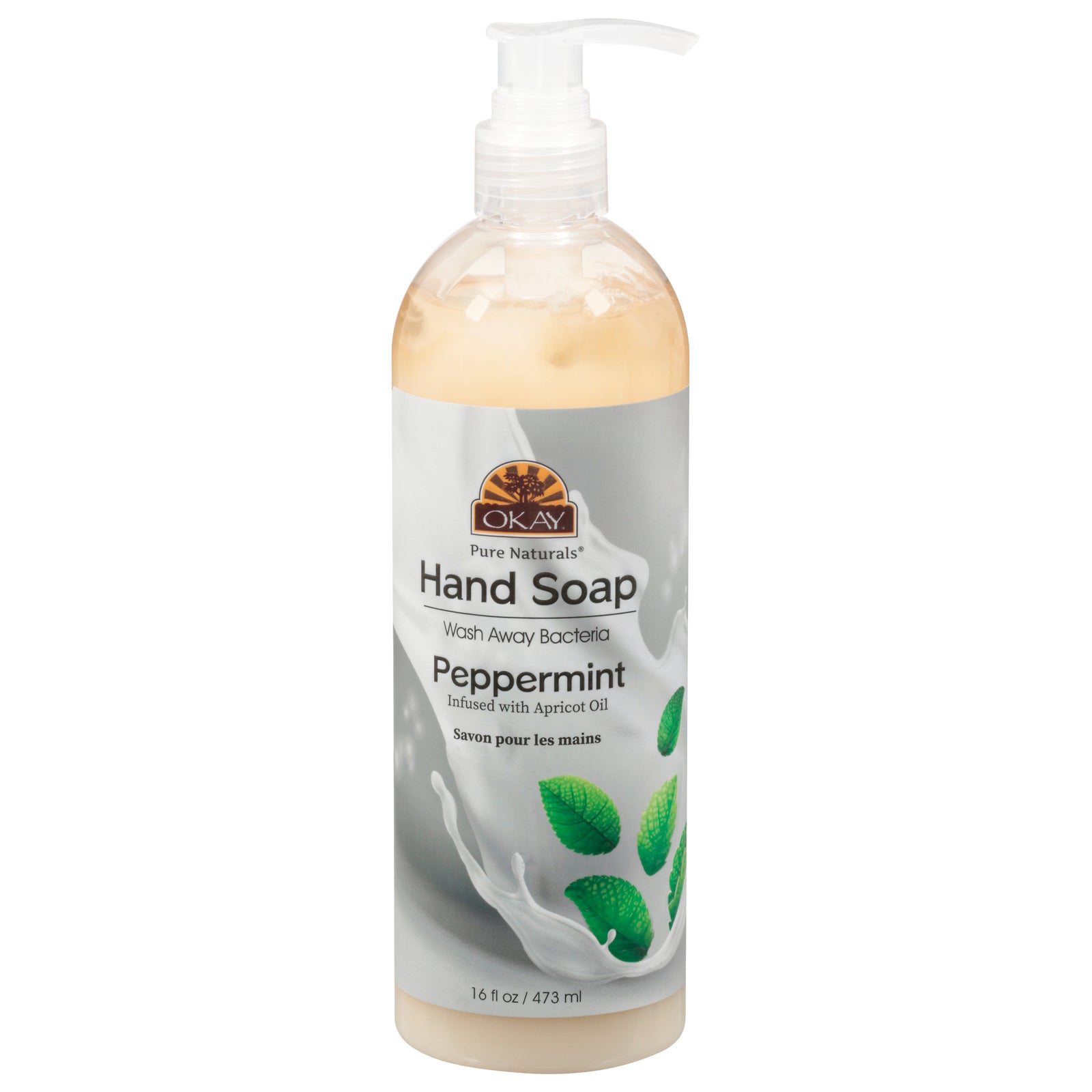 Okay Pure Naturals - Hand Soap Peppermint - 1 Each 1-16 Fz - GreatEagleInc