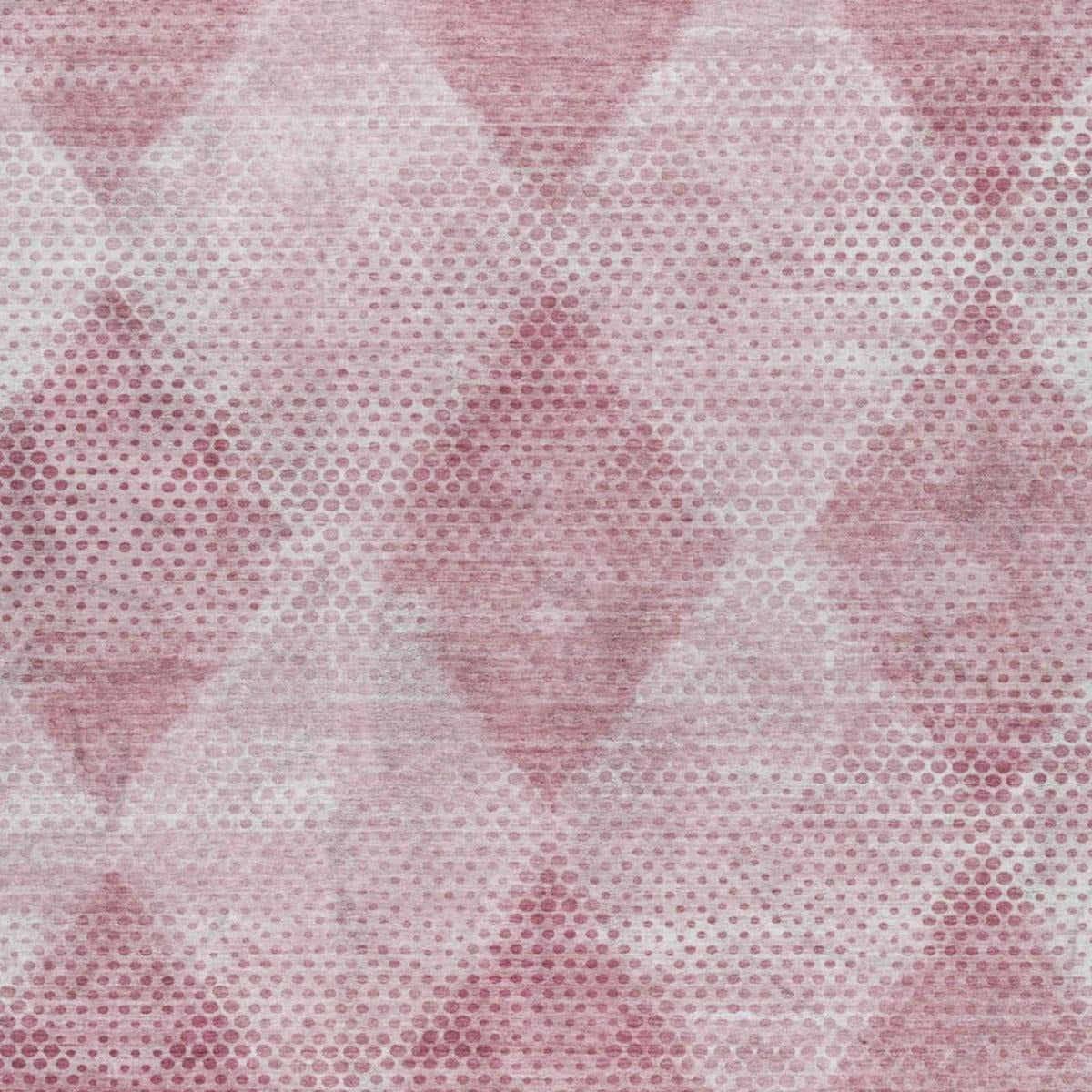 3' X 5' Merlot And Blush Geometric Shag Washable Area Rug With UV Protection - Home & Garden