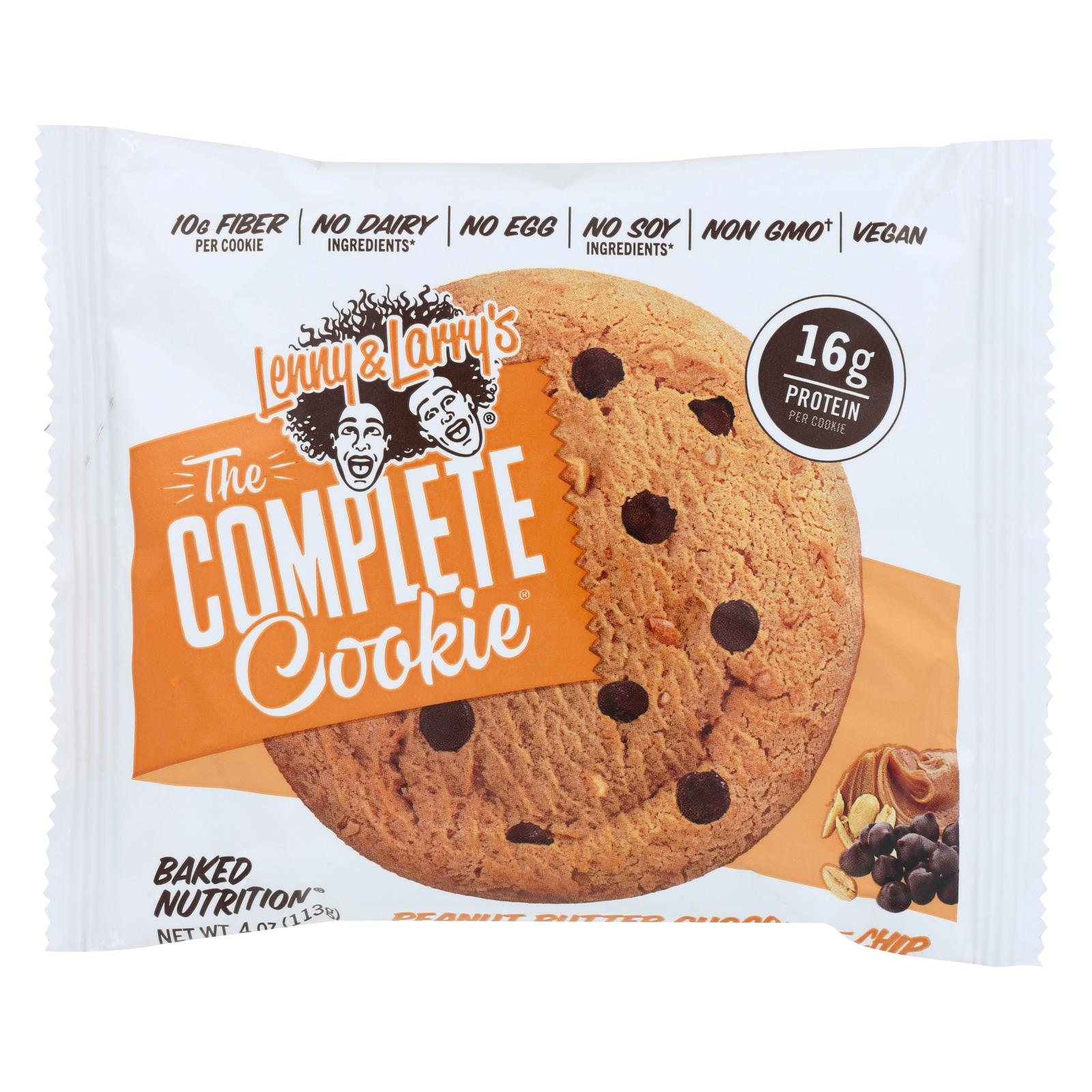 Lenny & Larry's - Complete Cookie Peanut Butter Chocolate Chip - Case Of 12-4 Oz - GreatEagleInc