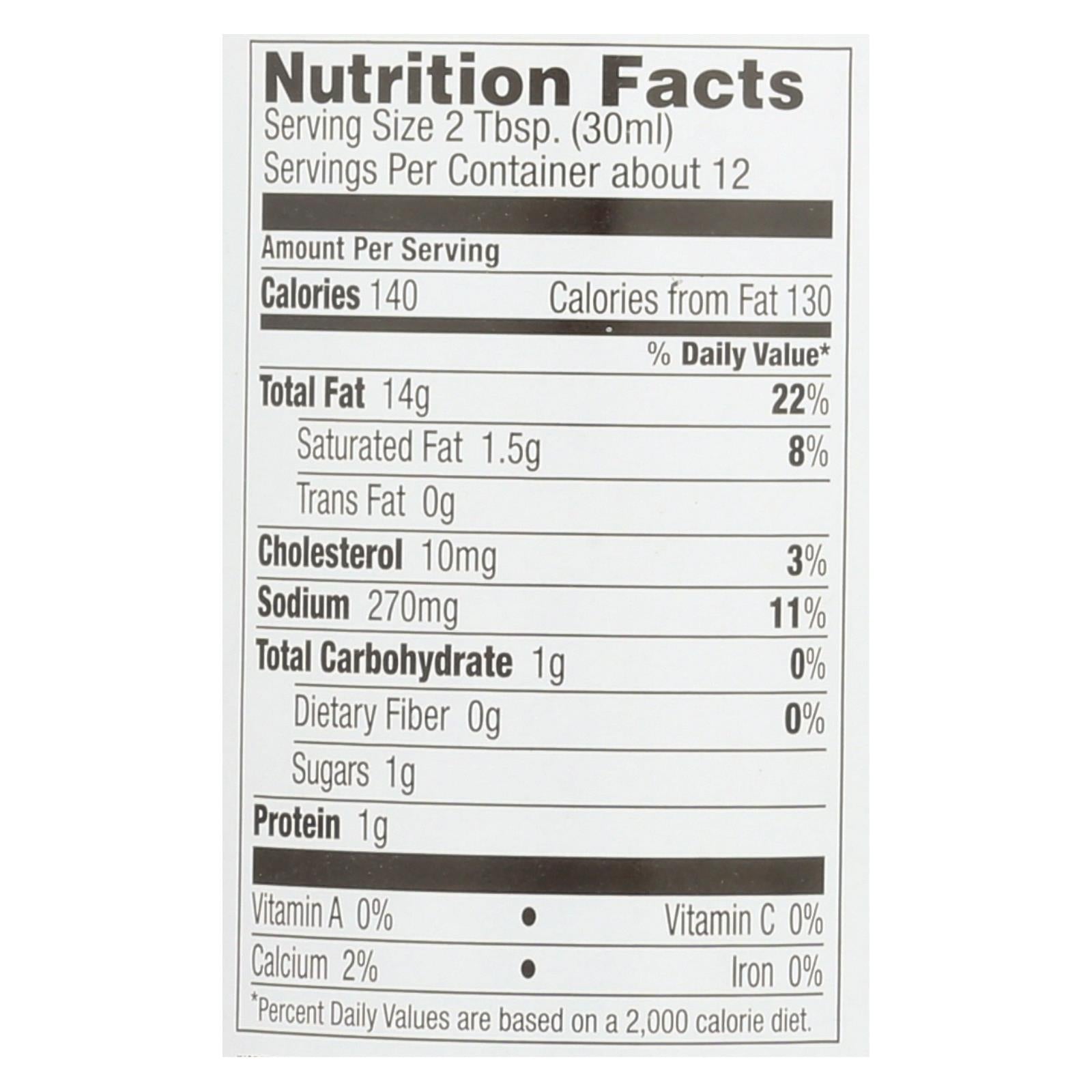 Brianna's - Salad Dressing - Asiago Caesar - Case Of 6 - 12 Fl Oz. - GreatEagleInc