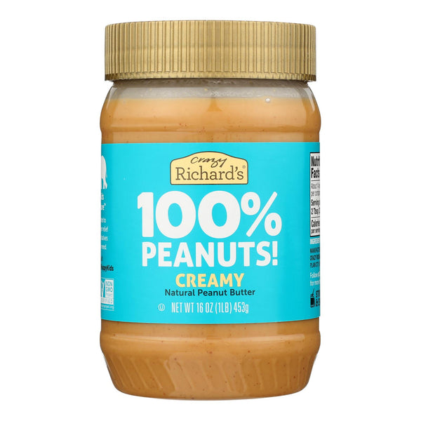 Crazy Richards Natural Creamy Peanut Butter - Case Of 12 - 16 Oz. - GreatEagleInc
