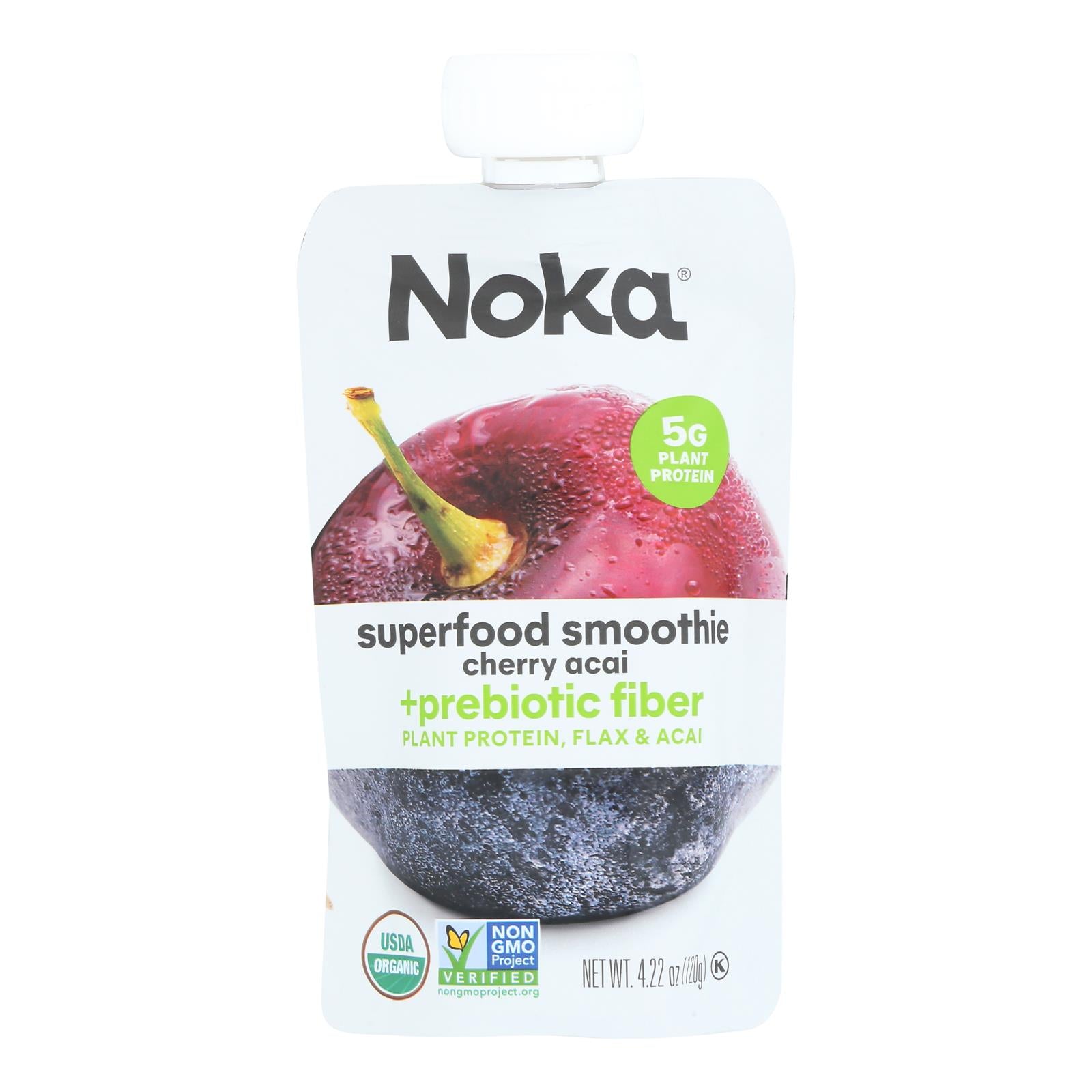 Noka - Smoothie Cherry Acai - Case Of 6 - 4.22 Oz - GreatEagleInc