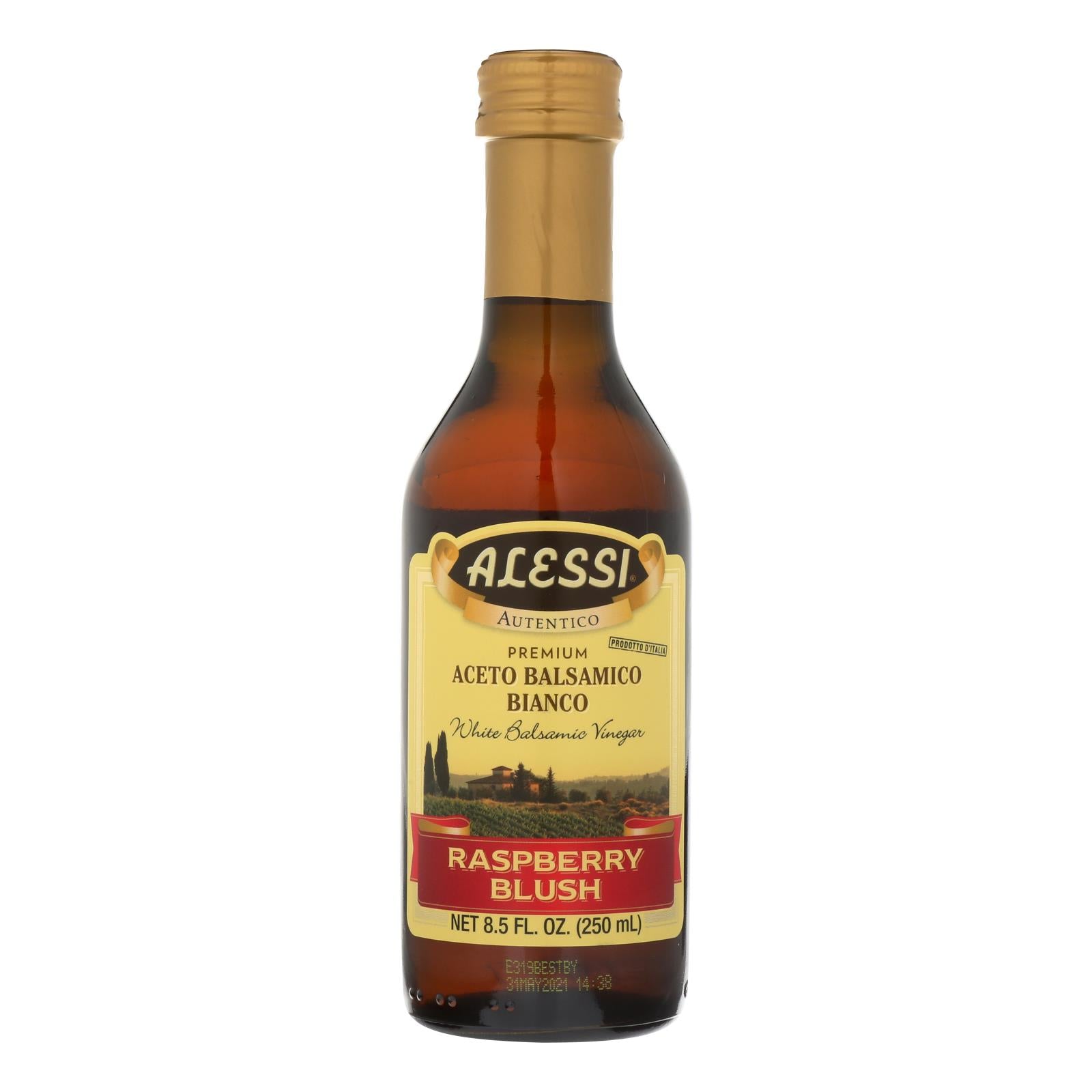 Alessi - Vinegar - White Balsamic Raspberry Blush - Case Of 6 - 8.5 Fl Oz. - GreatEagleInc