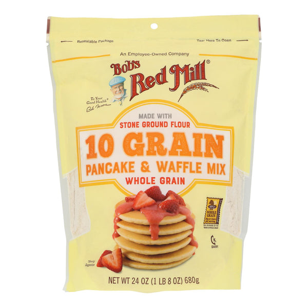 Bob's Red Mill - Pancake/waffle Mix 10 Green - Case Of 4-24 Oz - GreatEagleInc