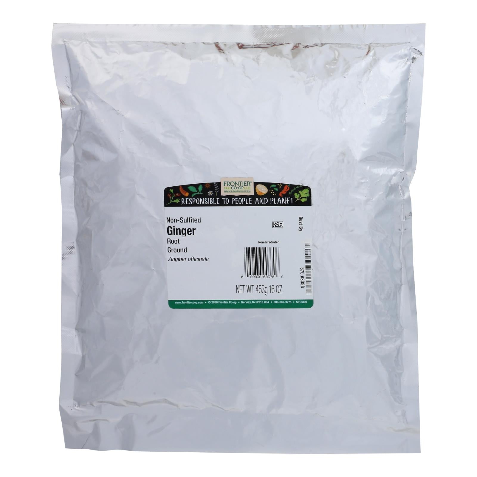 Frontier Herb Ginger Root - Powder - Ground - Bulk - 1 Lb - GreatEagleInc