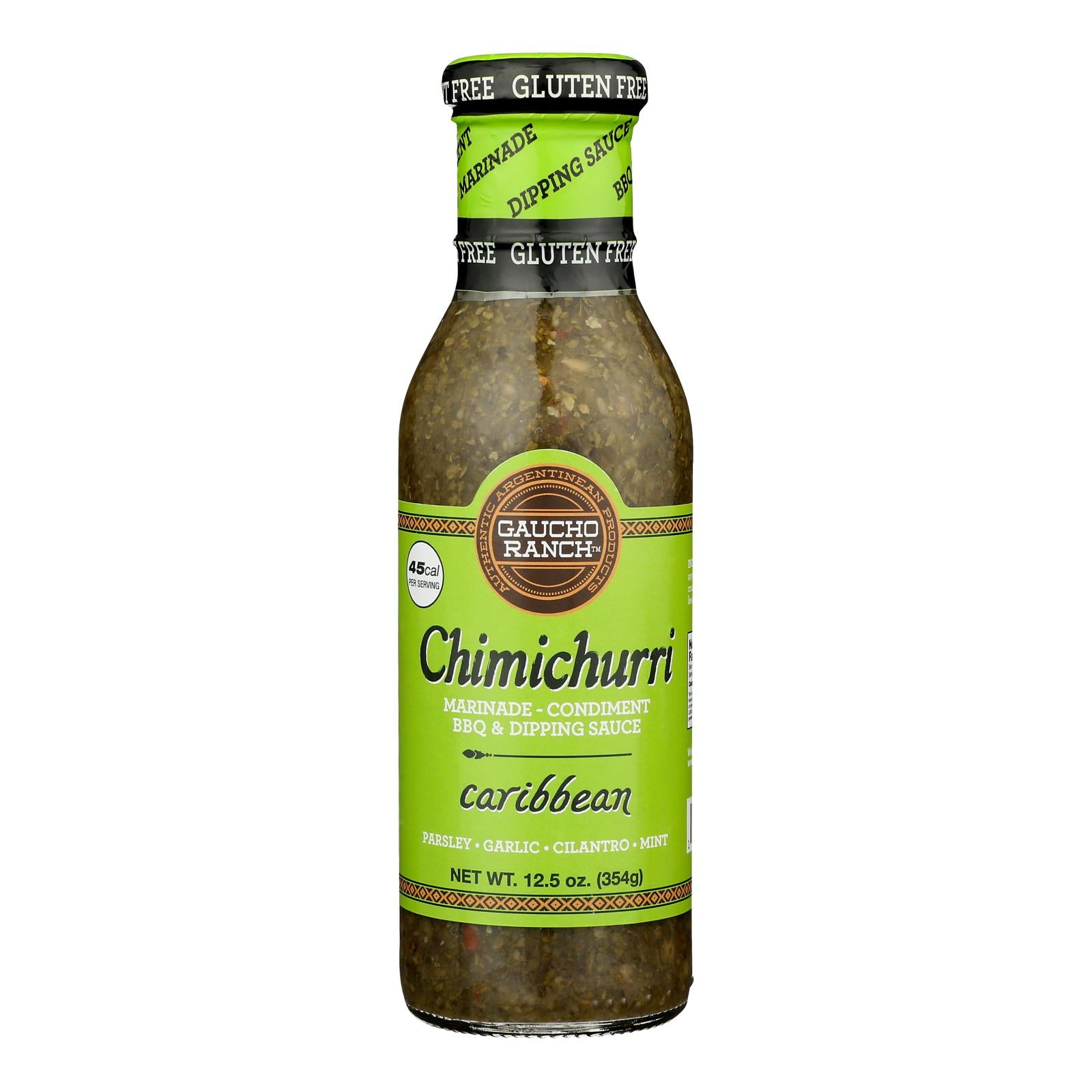 Gaucho Ranch Caribbean Chimichurri - Case Of 6 - 12.5 Fz - Eco-Friendly Home & Grocery
