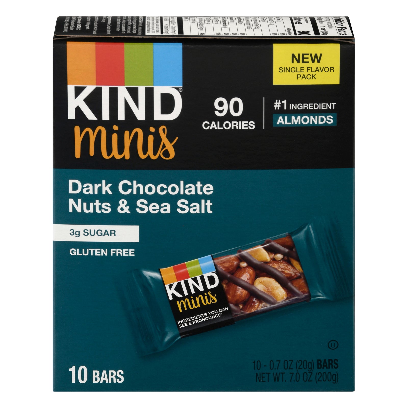 Kind - Bar Mini Dark Chocolate Nut Sea Salt - Case Of 8-10/.7 Oz - GreatEagleInc