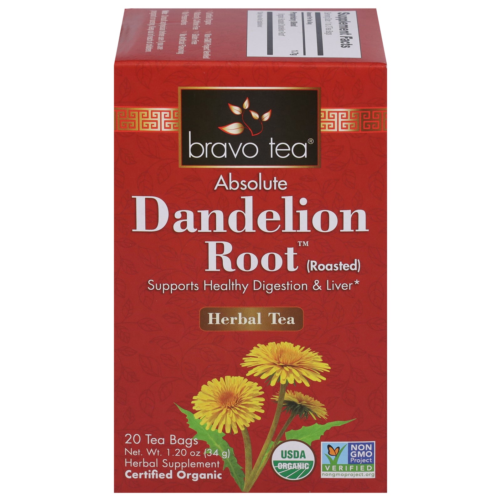 Bravo Teas&herbs - Tea Dandelion Root - 1 Each-20 Bag - GreatEagleInc