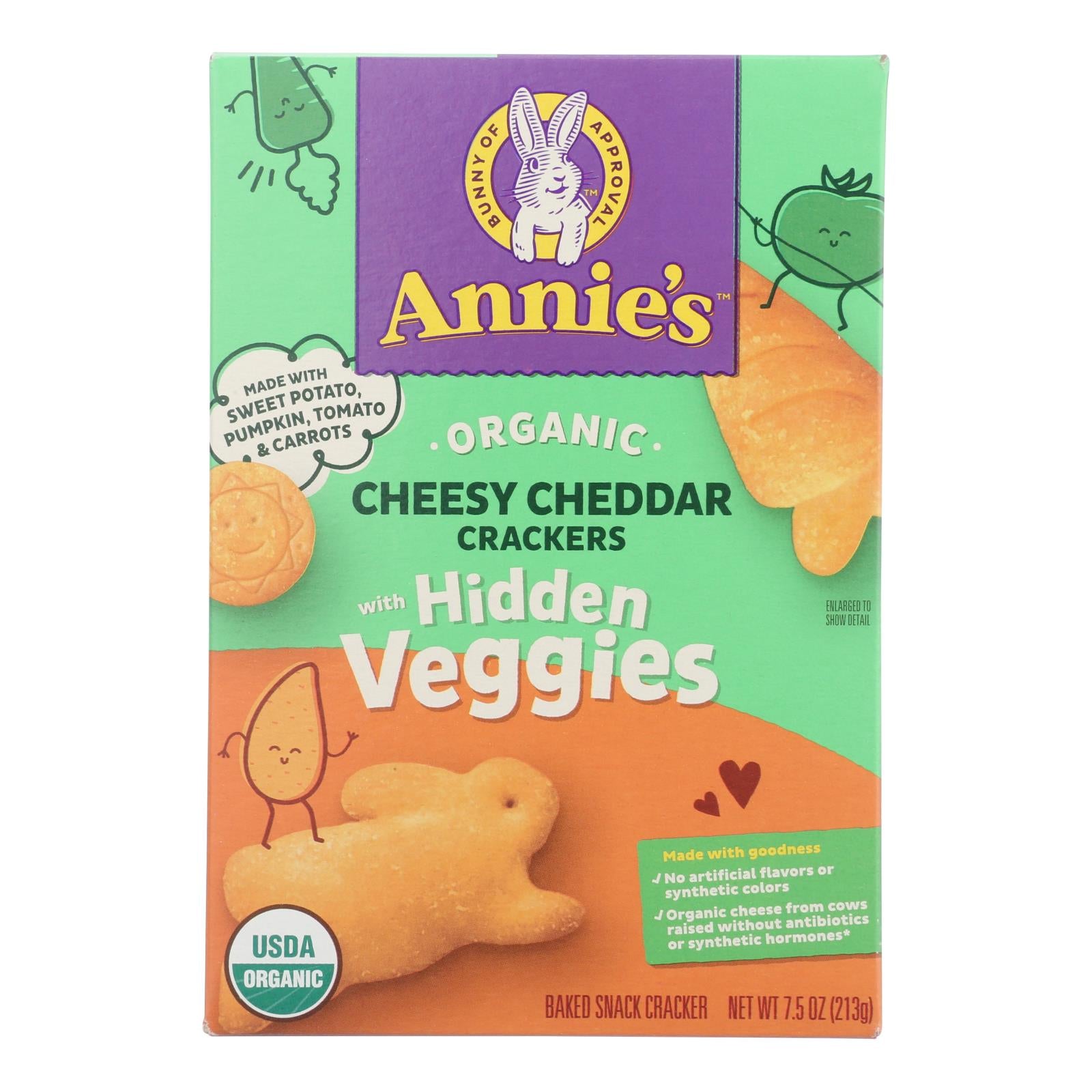 Annie's Homegrown - Crckr Chdr & Hid Veg - Case Of 12-7.5 Oz - GreatEagleInc