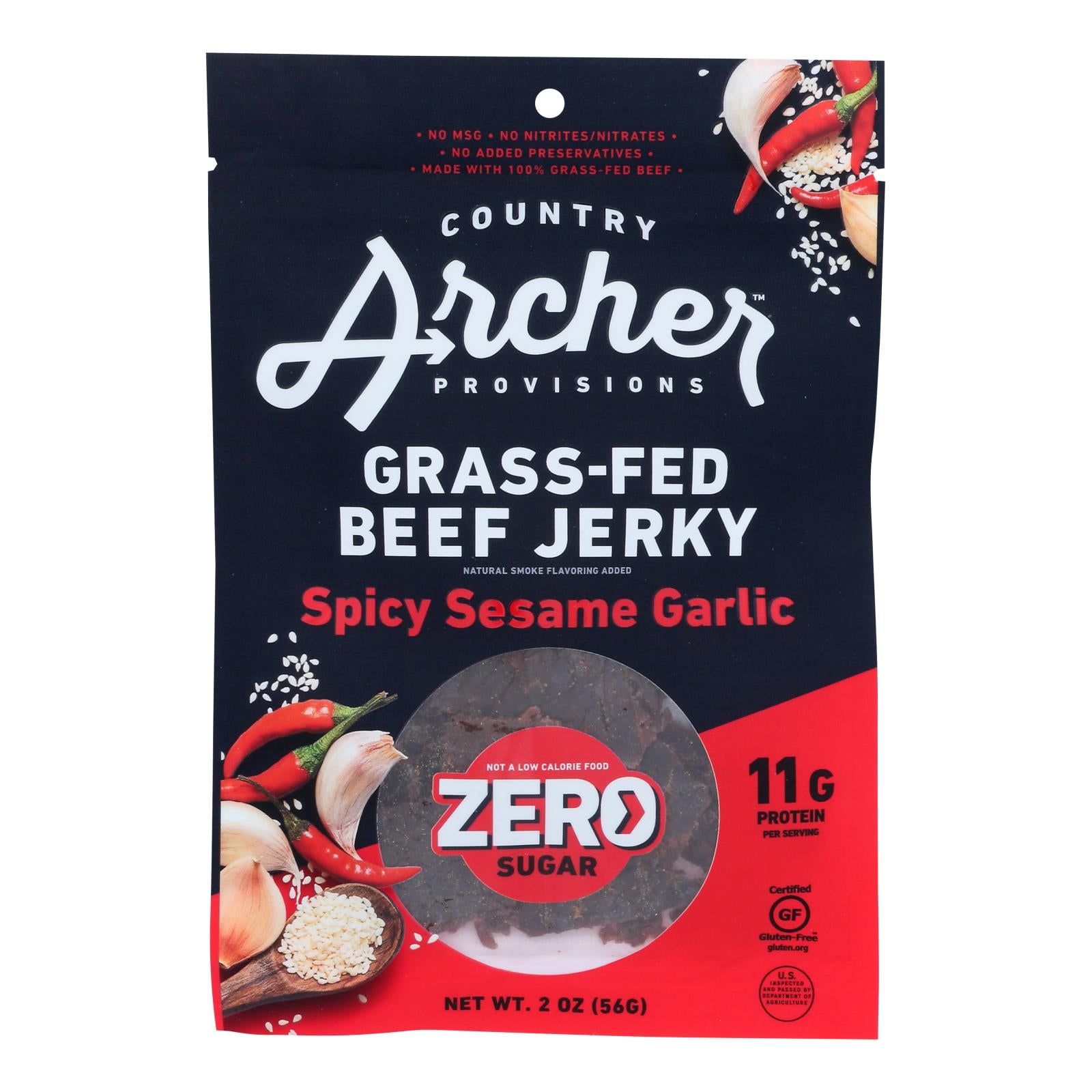 Country Archer - Bf Jrky Spicy Ses Gar Zero - Case Of 12-2 Oz - GreatEagleInc
