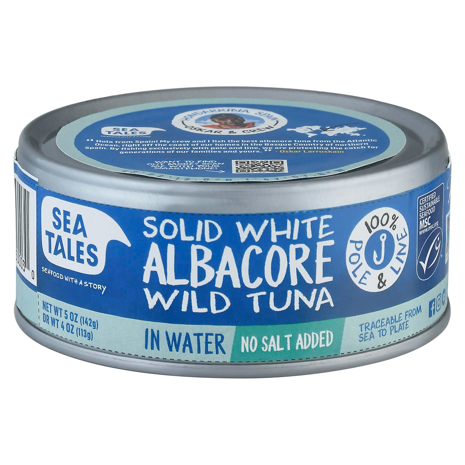 Fish Tales - Tuna Albacore In Water - Case Of 12-5 Oz - GreatEagleInc