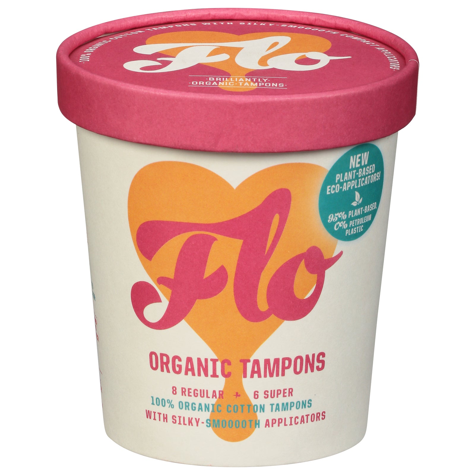 Flo - Tampon Organic Eco-applicator - Case Of 12-14 Ct - GreatEagleInc