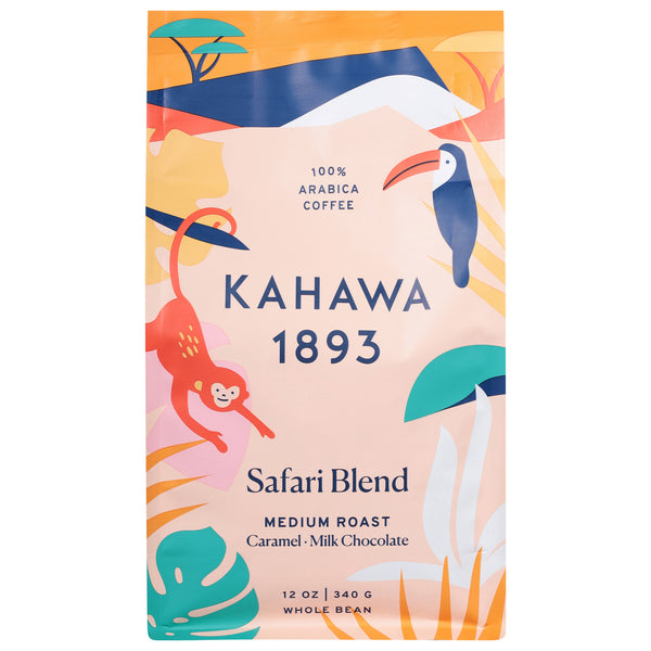 Kahawa 1893 - Coffee Whole Bean Medium Roasted Safari - Case Of 6-12 Oz - Home & Garden