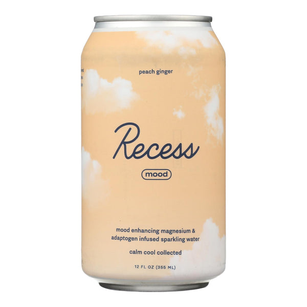 Recess - Sparkling Water Peach Ginger Magnsm - Case Of 12-12 Fz - GreatEagleInc