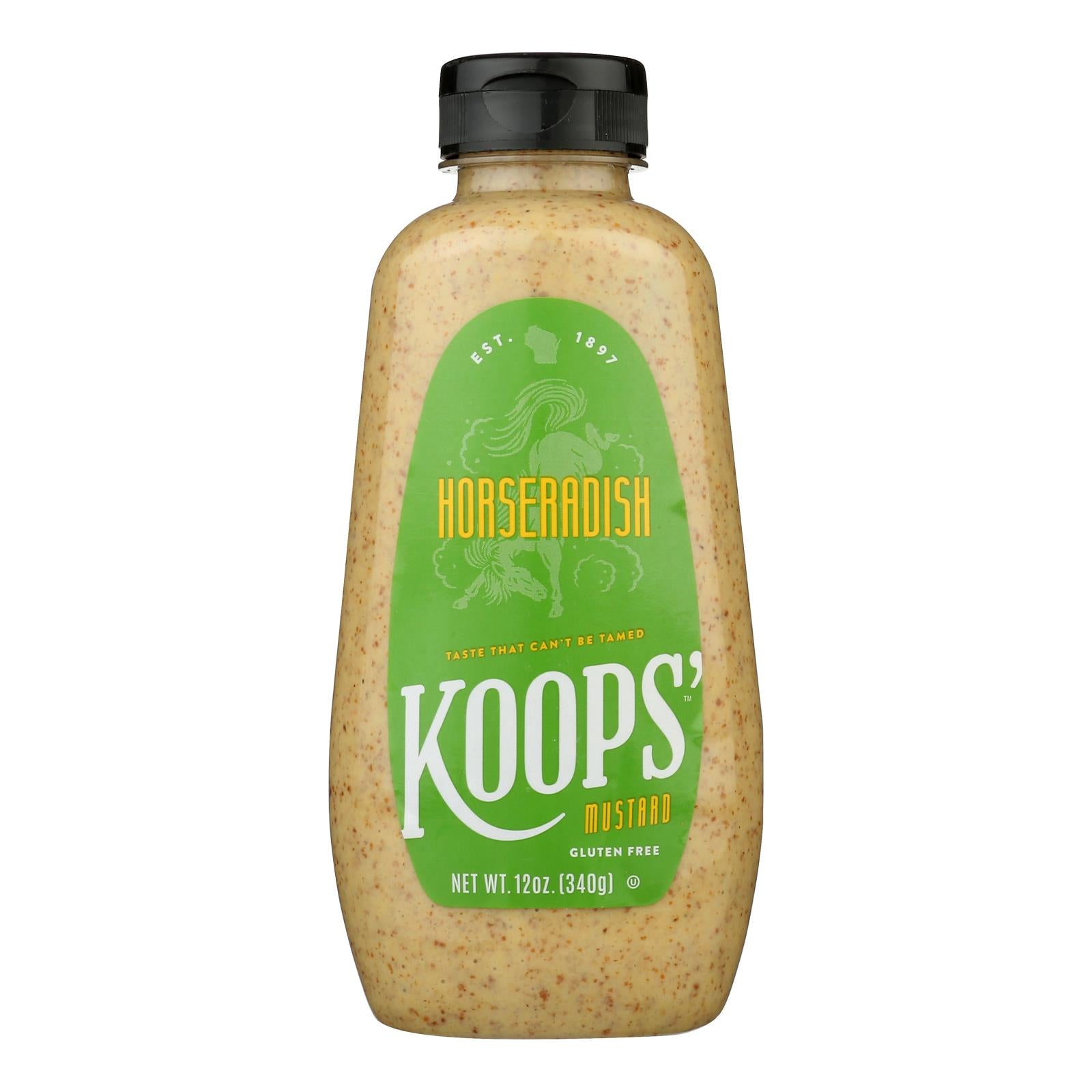 Koop's Mustard Horseradish - Case Of 12 - 12 Oz. - GreatEagleInc