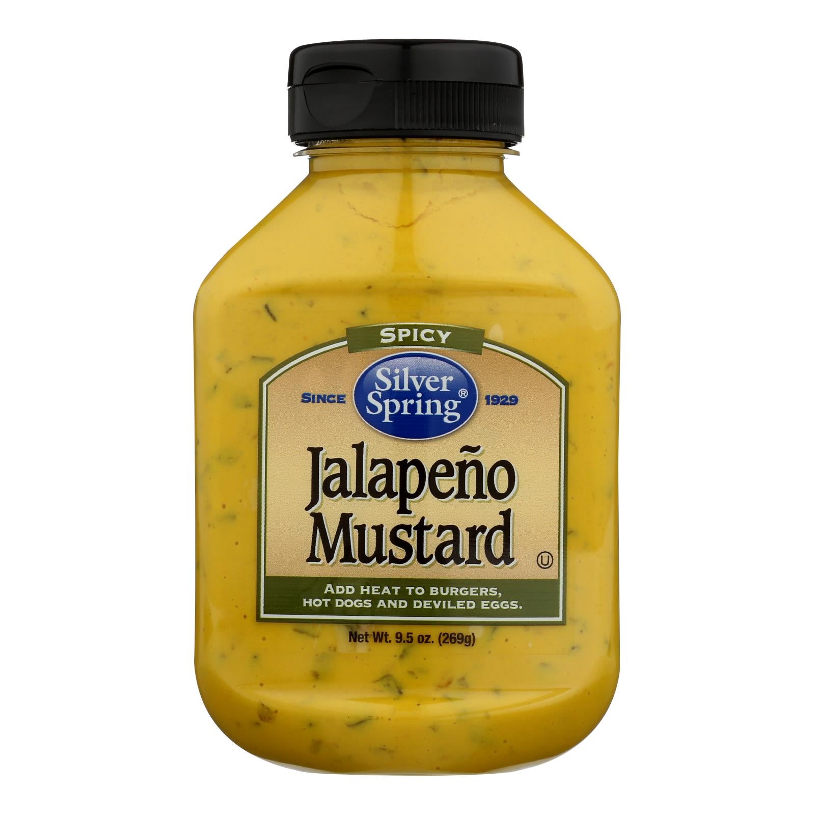 Silver Spring Squeeze - Mustard - Jalapeno - Case Of 9 - 9.5 Oz - GreatEagleInc