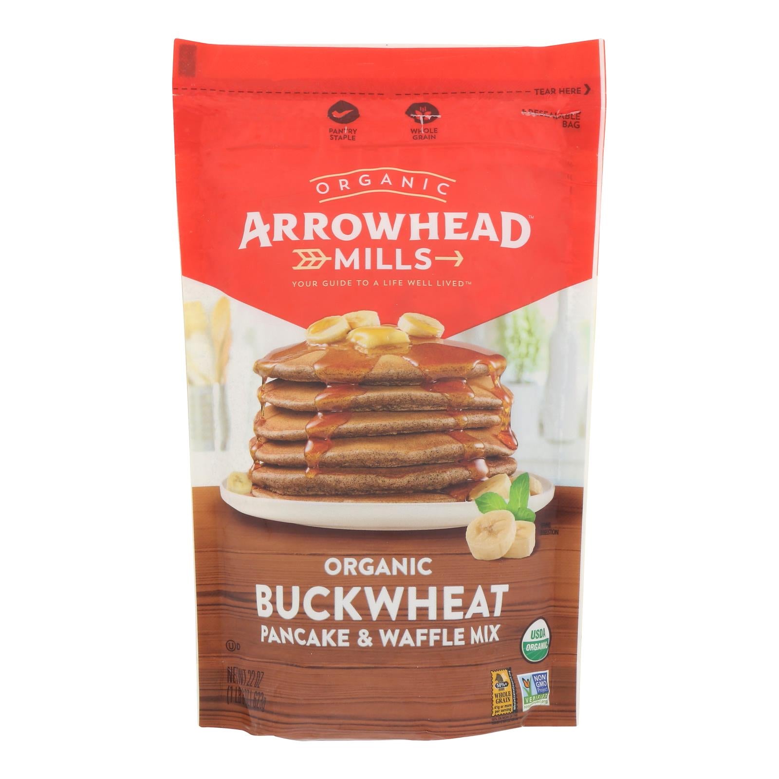 Arrowhead Mills - Pancake Mix Buckwheat - Case Of 6-22 Oz - GreatEagleInc