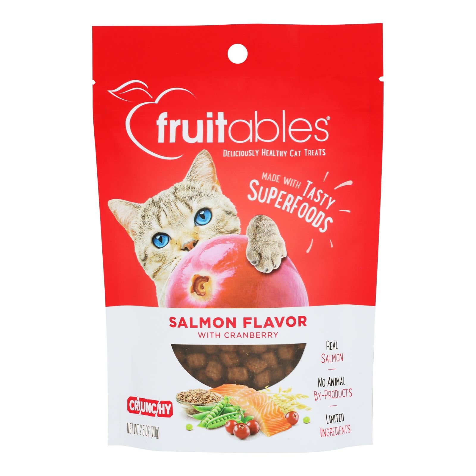 Fruitables - Cat Treats Salmon&cranberry - Case Of 10-2.5 Oz - GreatEagleInc