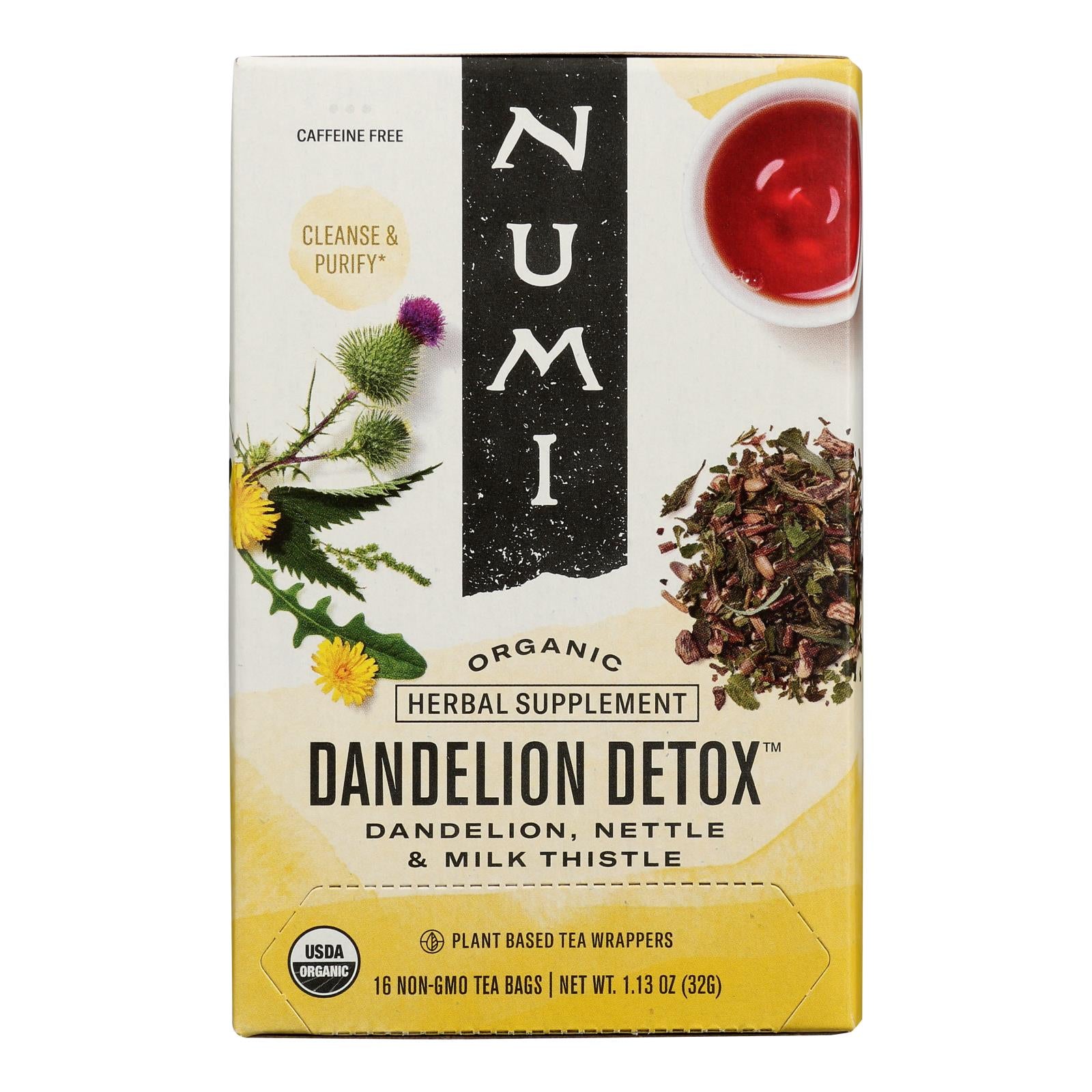 Numi Tea - Hrbl Tea Dndlion Dtox - Case Of 6-16 Bag - GreatEagleInc