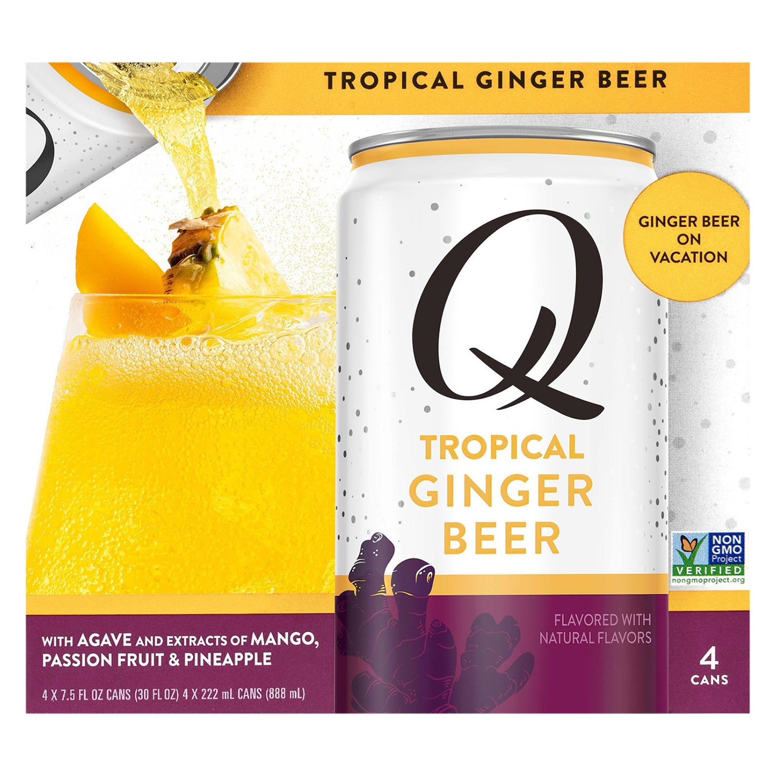 Q Drinks - Ginger Beer Tropical - Case Of 6-4/7.5 Fz - GreatEagleInc