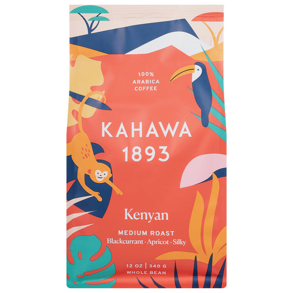 Kahawa 1893 - Coffee Whole Bean Medium Roasted Kenyan - Case Of 6-12 Oz - Home & Garden