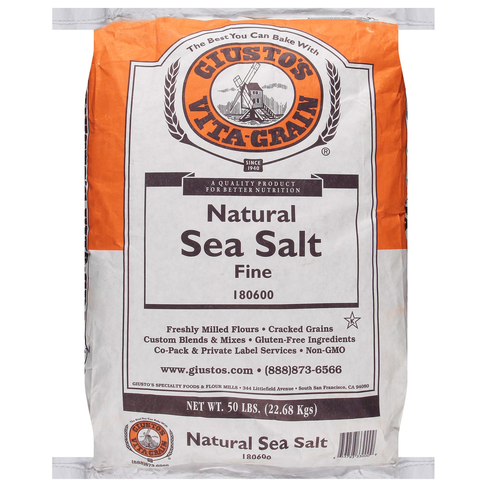 Bulk Flours And Baking Ingredients Sea Salt Ex Fine Pac Ocn - Single Bulk Item - 50lb - GreatEagleInc