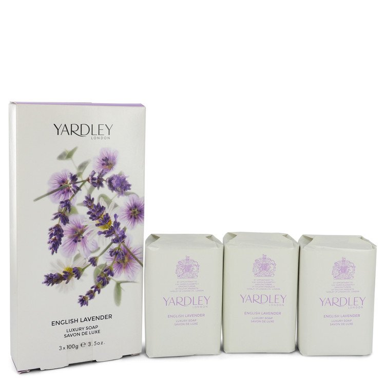 English Lavender by Yardley London 3 3.5 Soap 3.5 oz for Women Regular
