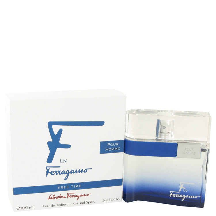 F Free Time by Salvatore Ferragamo Eau De Toilette Spray 3.4 oz for Men - GreatEagleInc