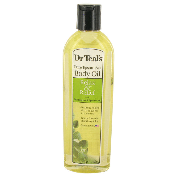 Dr Teal's Bath Additive Eucalyptus Oil by Dr Teal's Pure Epson Salt Body Oil Relax & Relief with Eucalyptus & Spearmint 8.8 oz for Women
