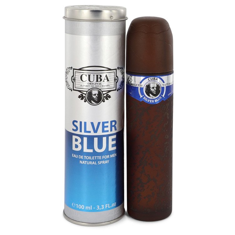 Cuba Silver Blue by Fragluxe Eau De Toilette Spray 3.3 oz for Men Regular