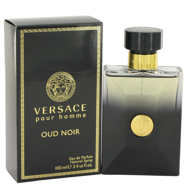 Versace Pour Homme Oud Noir by Versace Eau De Parfum Spray 3.4 oz for Men - GreatEagleInc