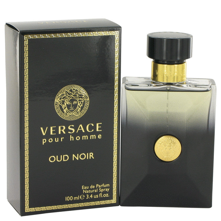 Versace Pour Homme Oud Noir by Versace Eau De Parfum Spray 3.4 oz for Men - GreatEagleInc