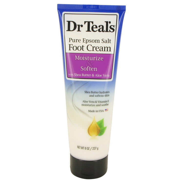 Dr Teal's Pure Epsom Salt Foot Cream by Dr Teal's Pure Epsom Salt Foot Cream with Shea Butter & Aloe Vera & Vitamin E 8 oz for Women Default Title