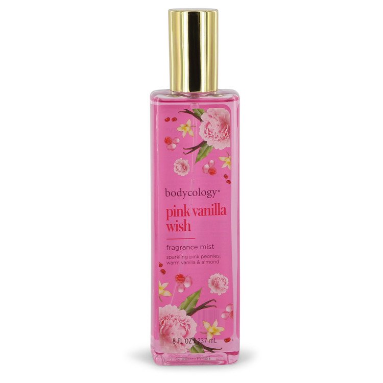 Bodycology Pink Vanilla Wish by Bodycology Fragrance Mist Spray 8 oz for Women Regular