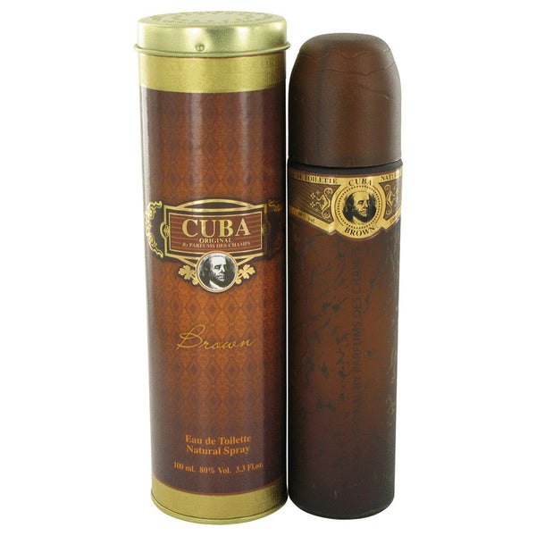 CUBA Brown by Fragluxe Eau De Toilette Spray for Men - 3.4 Oz / Regular - Beauty & Fragrance