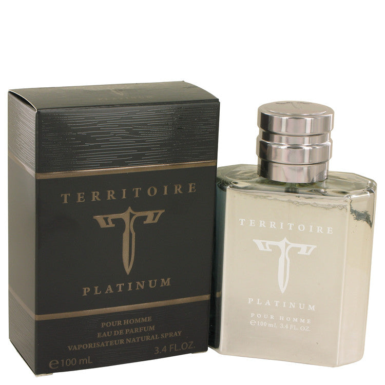 Territoire Platinum by YZY Perfume Eau De Parfum Spray 3.4 oz for Men Regular