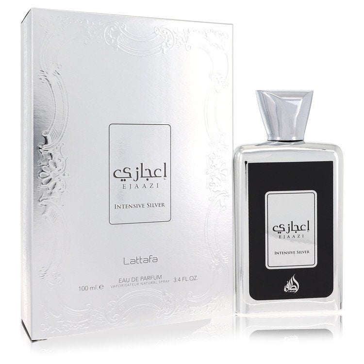 Lattafa Ejaazi Intensive Silver by Lattafa Eau De Parfum Spray (Unisex) 3.4 oz for Women - GreatEagleInc