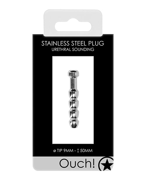 Shots Ouch 9mm Urethral Sounding Metal Plug - GreatEagleInc