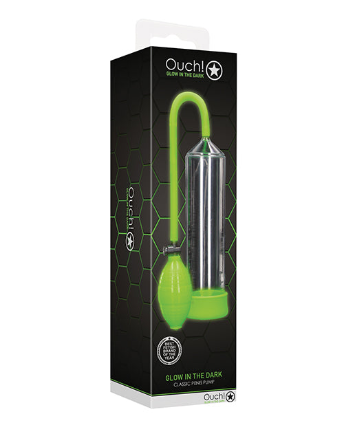 Shots Ouch Classic Penis Pump - Glow In The Dark - GreatEagleInc