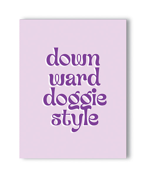 Downward Doggie Naughty Greeting Card Default Title