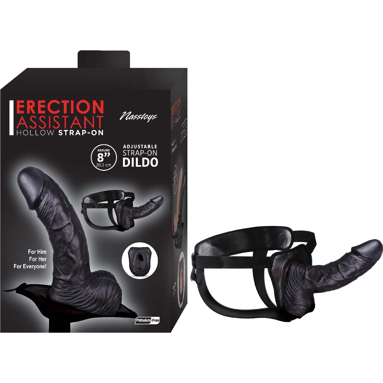 Erection Assistant Hollow Strap-on White - GreatEagleInc