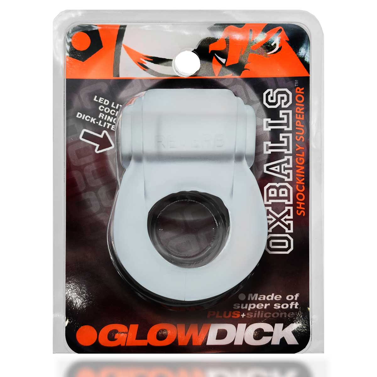 Glowdick Cockring With Led - Ice - GreatEagleInc