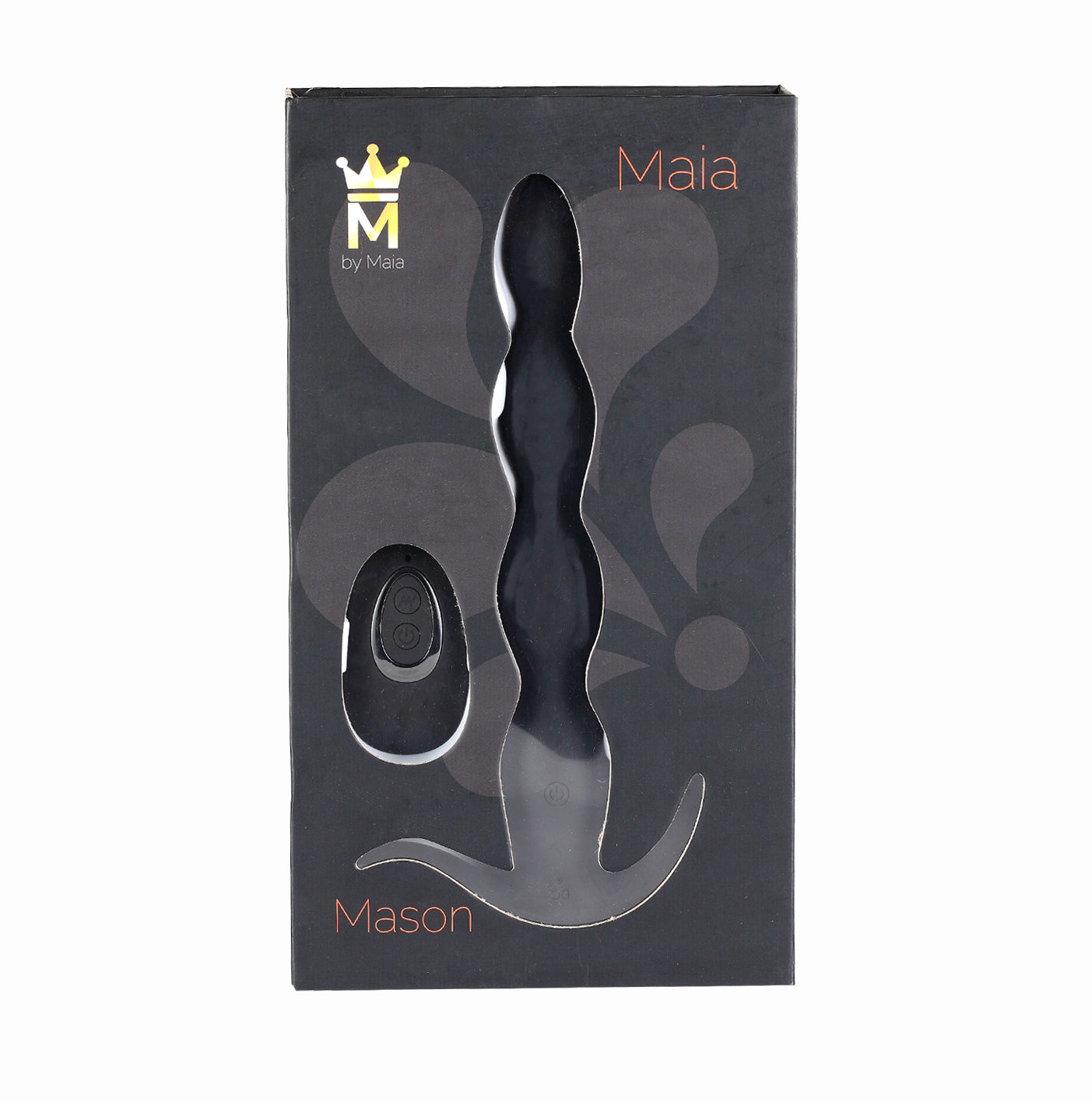 Mason Remote Control Silicone Butt Plug - Black - GreatEagleInc
