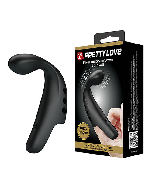 Pretty Love Gorgon Finger Vibrator - Black - GreatEagleInc